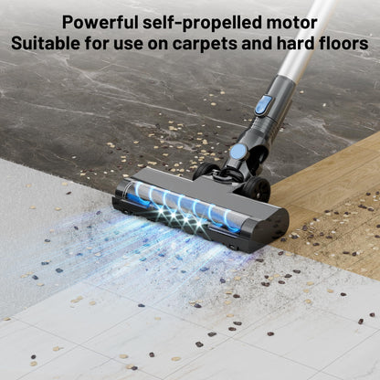 Cordless Vacuum Cleaner with Self-Standing, LED Screen Stick Vacuum Cleaners for Home, Lightweight Powerful Suction Vacuum, 6-in-1 Rechargeable Vacuum for Carpets, Pet Hair, Hardwood Floors