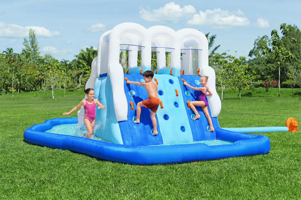 Bestway H2OGO! Tidal Trifecta Kids Inflatable Water Park | Inflatable Triple Slide and Splash Pool | Great for Kids Ages 5 and Up