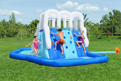 Bestway H2OGO! Tidal Trifecta Kids Inflatable Water Park | Inflatable Triple Slide and Splash Pool | Great for Kids Ages 5 and Up