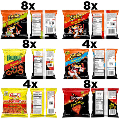 Frito Lay Flamin' Hot Mix, Variety Pack (Pack of 40), Packaging May Vary