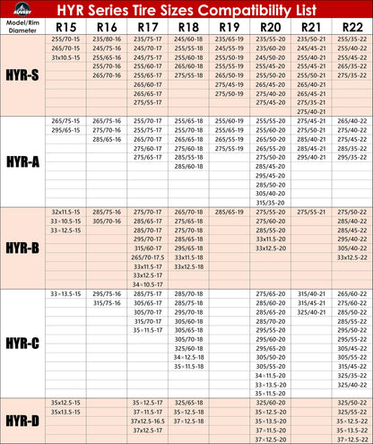 Snow-Chains Auto Fixing 1 Min Quick Installation Tire-Chains, Heavy-Duty Emergency Tire Traction Chain for Pickup Trucks and Off-road SUV Car Tires 285 295 305 315 325 - Set of 2 (HYR-D)