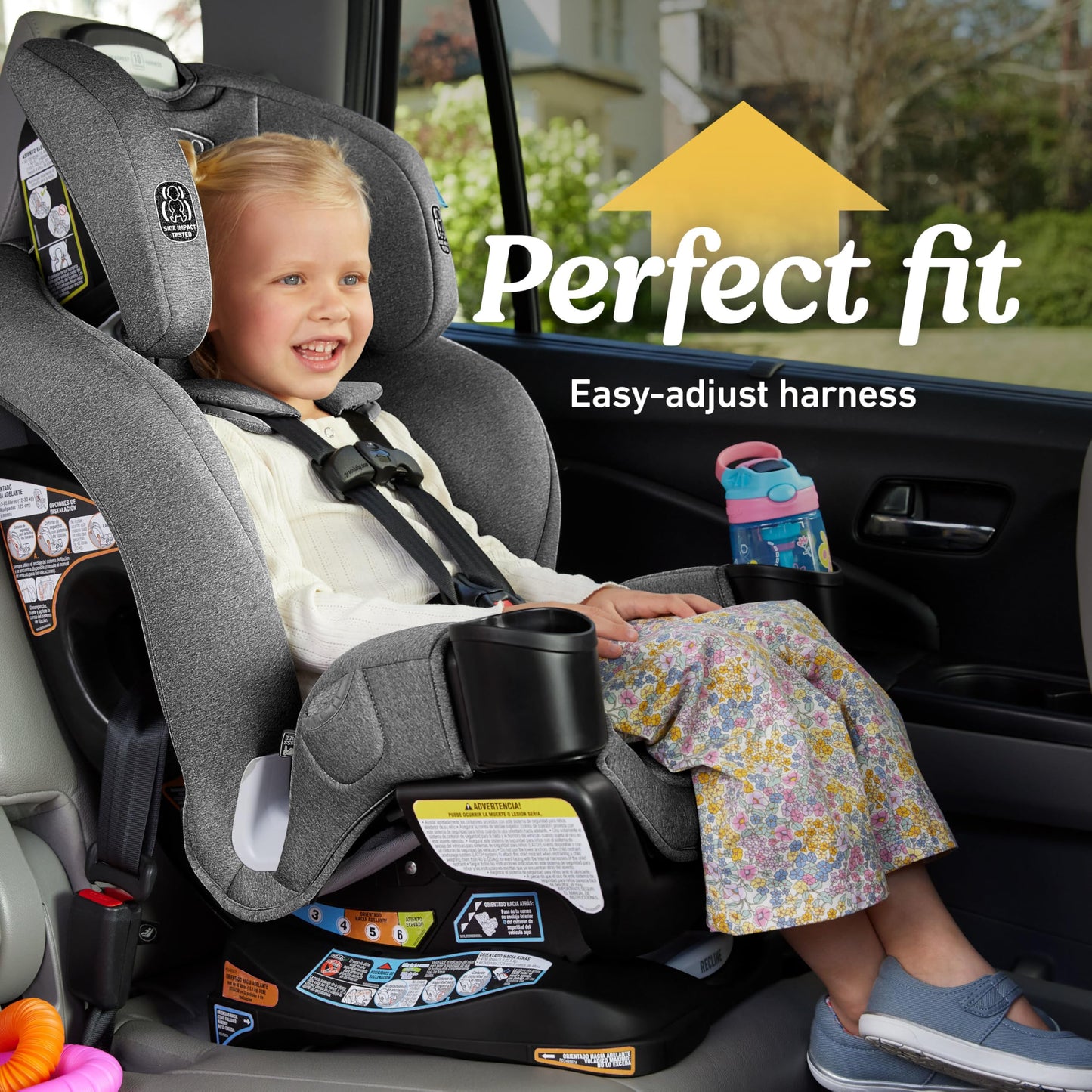 Graco Extend2Fit Convertible Baby Car Seat, Rear and Forward Facing, Adjustable Extension Panel for Extra Legroom, Cullen