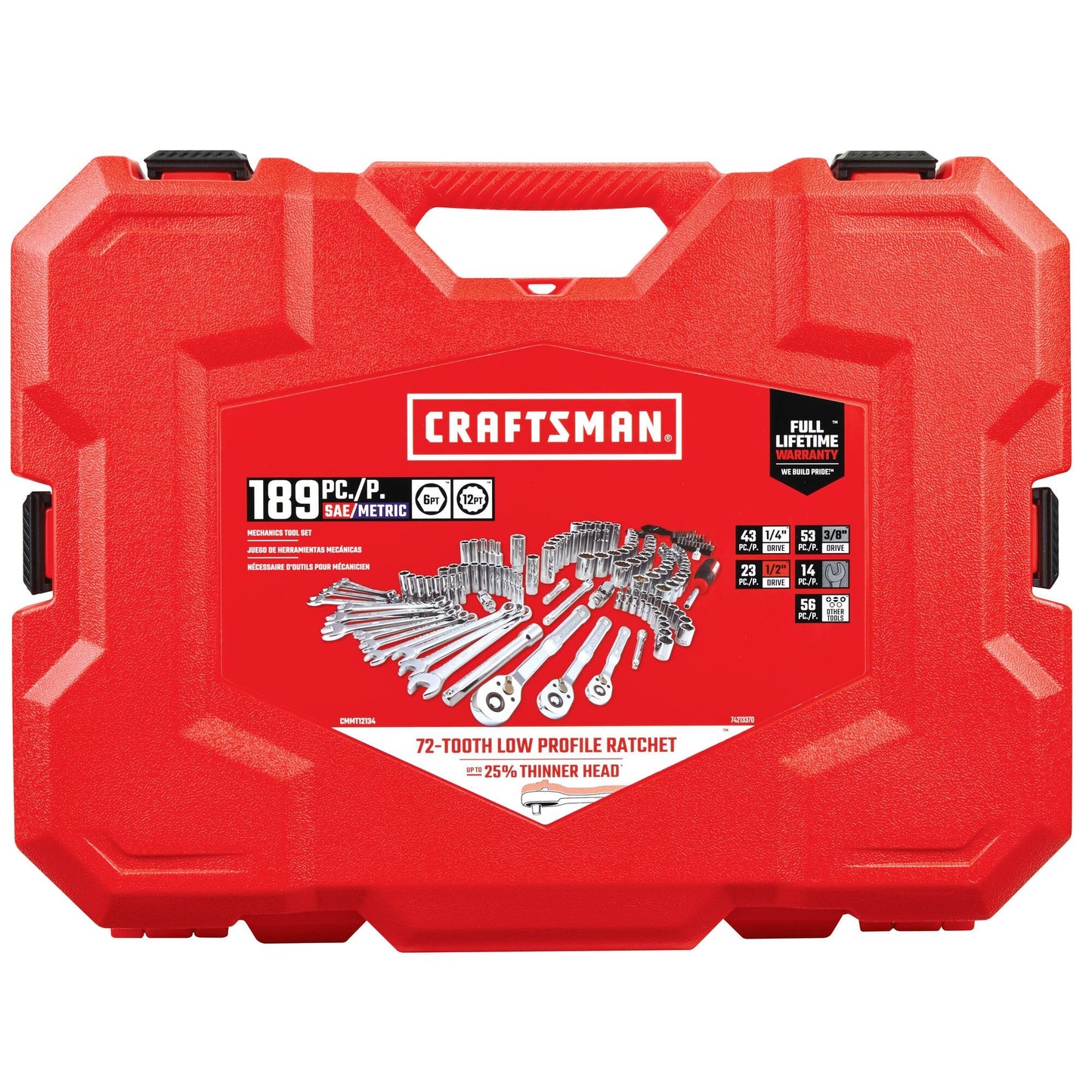 CRAFTSMAN Mechanics Tool Set, 1/4 and 3/8 Inch Drive, 189 Piece (CMMT12134)
