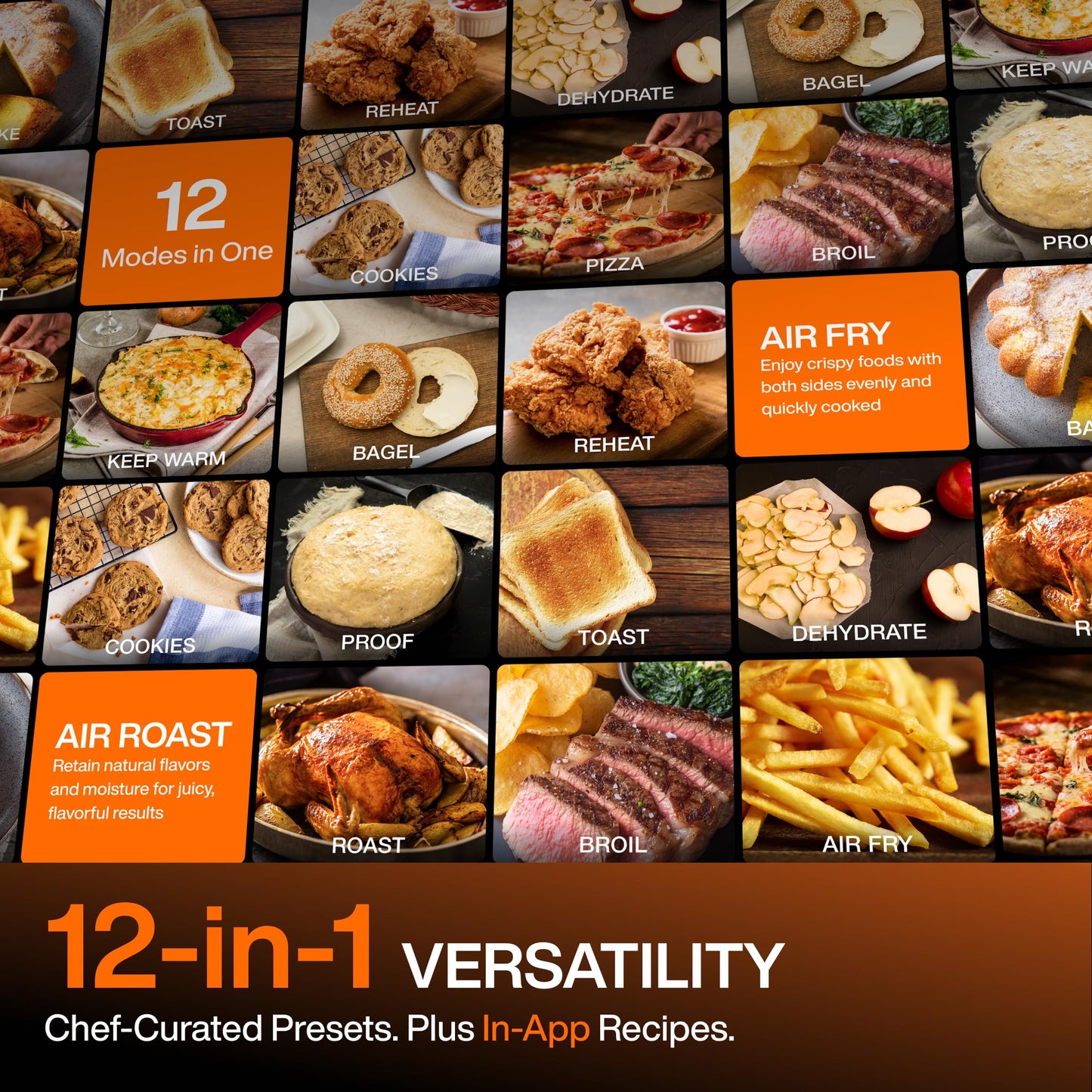 Typhur Sync Oven with Smart Wireless Meat Thermometer Probe, 12‑in‑1 Countertop Air Fryer Toaster Oven Combo, 360° Turbo Convection, Dehydrator, Recipes & 5 Accessories, Large 27QT, Stainless Steel