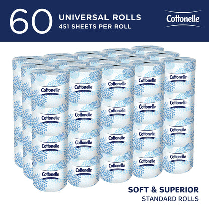 Cottonelle Professional Standard Roll Bulk Toilet Paper (17713), 2-Ply, White (60 Rolls of 451 Sheets, 27,060 Sheet Total)