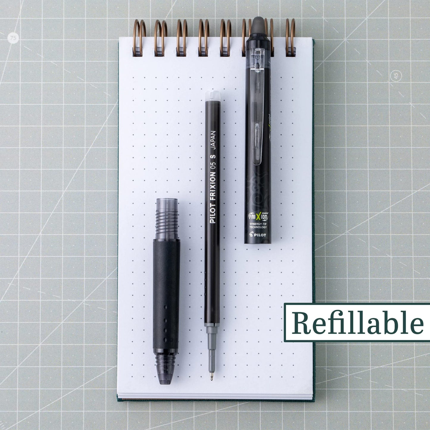 Pilot, FriXion Synergy Clicker Erasable, Refillable, Retractable Gel Ink Pens, Extra Fine Point 0.5 mm, Pack of 7, Assorted Colors