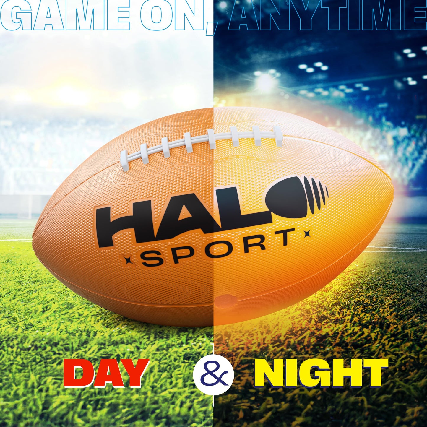 Halo Sport Rechargeable Light Up Football - Glow in The Dark Ball - NO 6 - Outdoor Sports Birthday Gifts for Boys 8-15+ Year Old - Kids Teenage Youth Gift Ideas - Boy Toys Stuff Ages 8 to 15