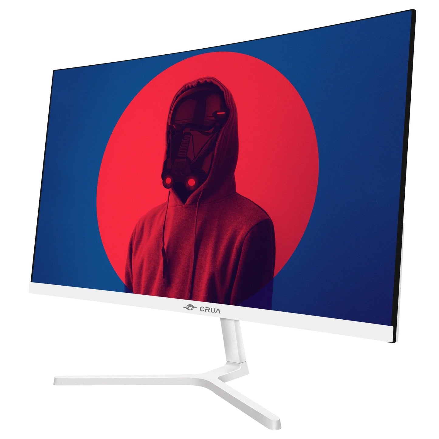 CRUA 24" FHD 100Hz Curved Computer Monitor,1080P Narrow Bezel Office Monitor,99% SRGB,FreeSync, HDMI,White