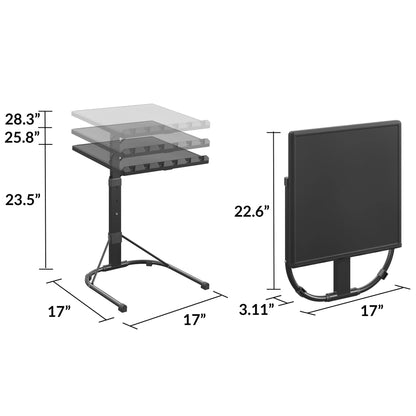 Mainstays Adjustable Folding Table, Black, Recommended for Banquets, Events, Indoor/Outdoor