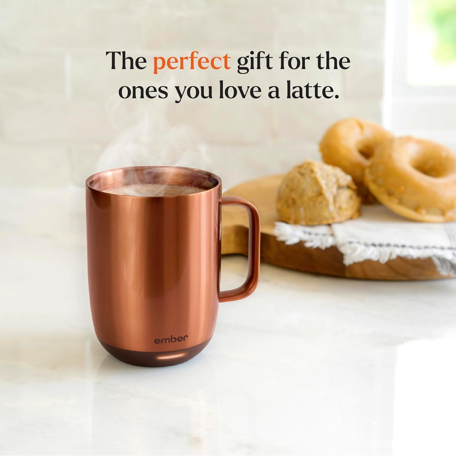 Ember Temperature Control Smart Mug 2, 14 Oz, App-Controlled Heated Coffee Mug with 80 Min Battery Life and Improved Design, Copper