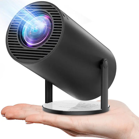 Projector 4K 1080P Support, Mini Projector Smart for Movie Projection Compatible with Phone-Black