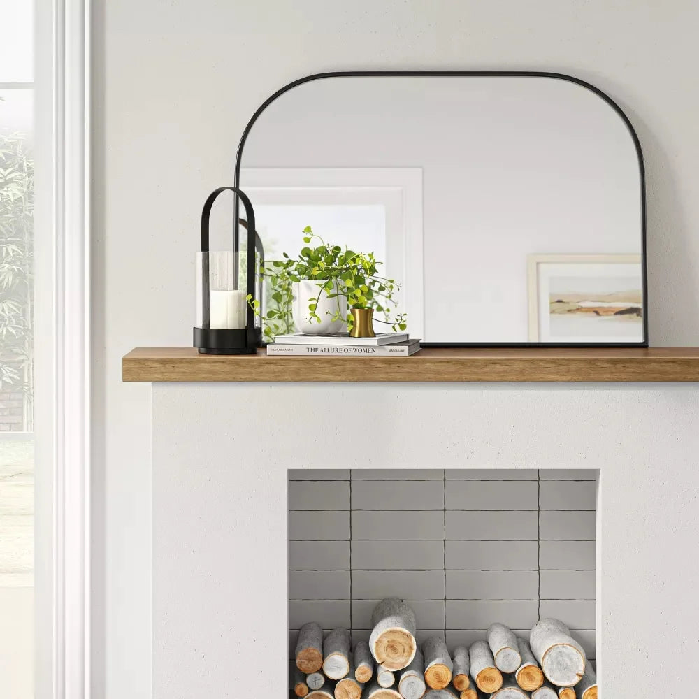 Mainstays 36"x24" Mantel Wall Mirror, Black