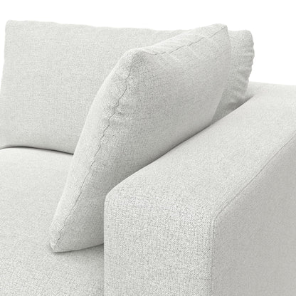 SIMPLIHOME Jasmine Right-Arm Sofa Module in Performance Fabric, Cloud Grey, 44-inches Wide, Handcrafted Contemporary-Style Right-Arm Accent Chair for Living Room