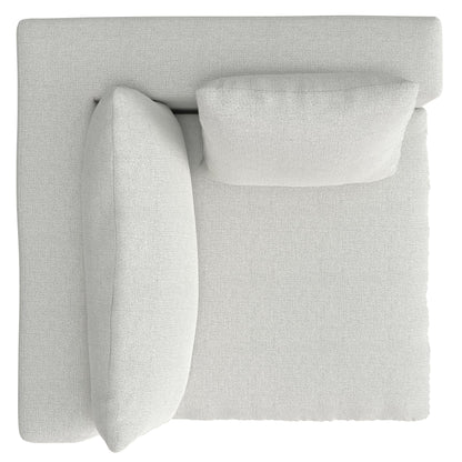 SIMPLIHOME Jasmine Right-Arm Sofa Module in Performance Fabric, Cloud Grey, 44-inches Wide, Handcrafted Contemporary-Style Right-Arm Accent Chair for Living Room