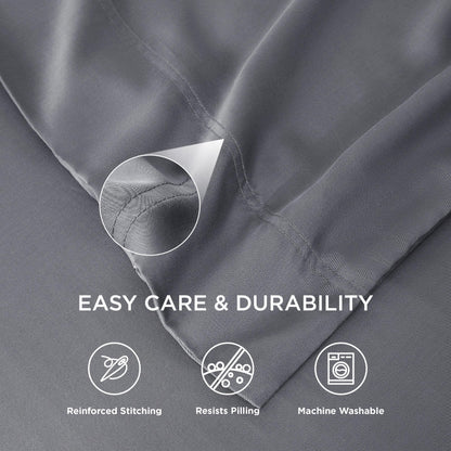 Bedsure Cooling Pillow Cases Queen Size Set of 2, Rayon Derived from Bamboo Cooling Pillowcases for Hot Sleepers, Cool Pillow Covers with Envelope Closure, Gifts for Women Men, Dark Grey, 20x30 Inches