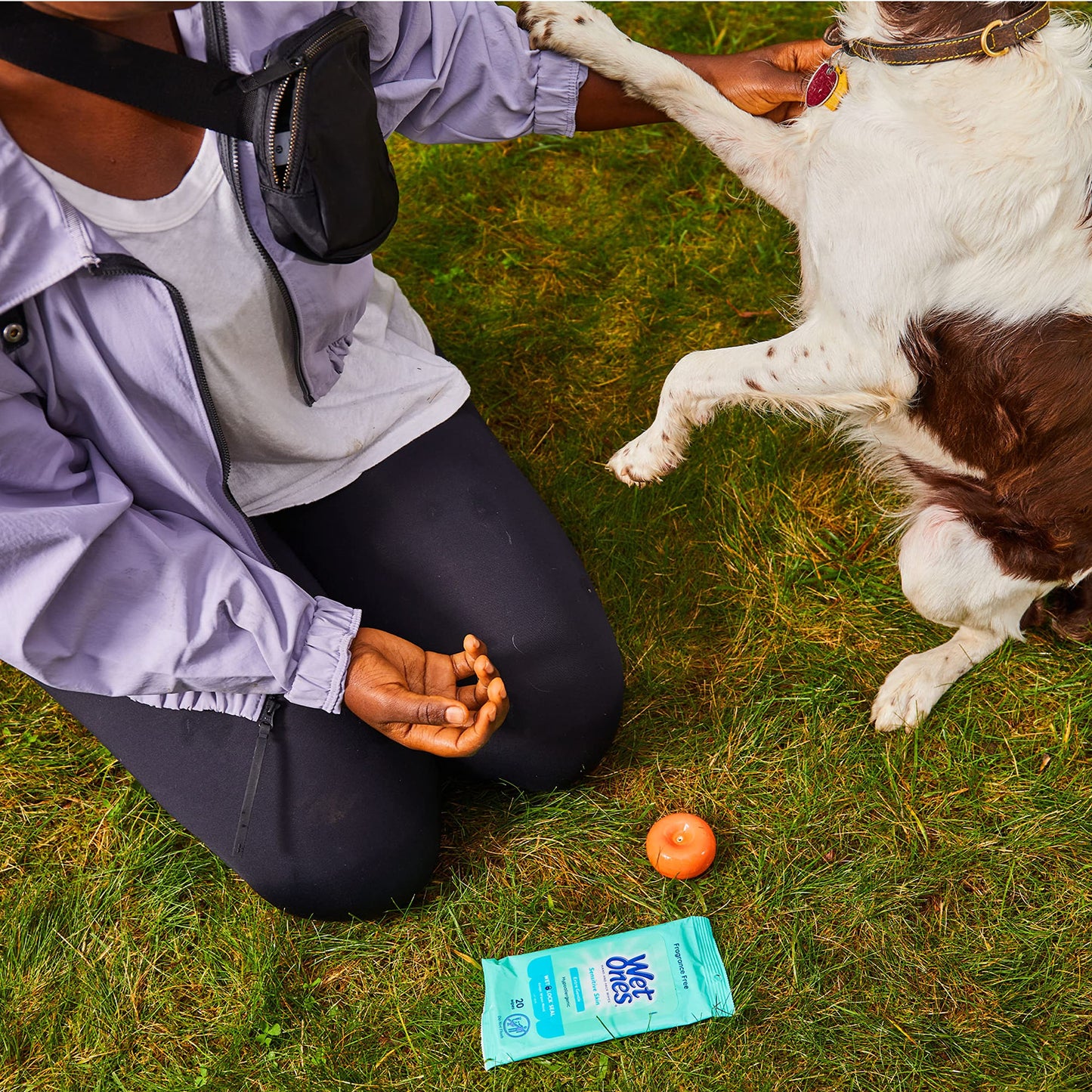 Wet Ones Sensitive Skin Hands and Face Wipes, 20 Count Travel Pack (Pack of 10)