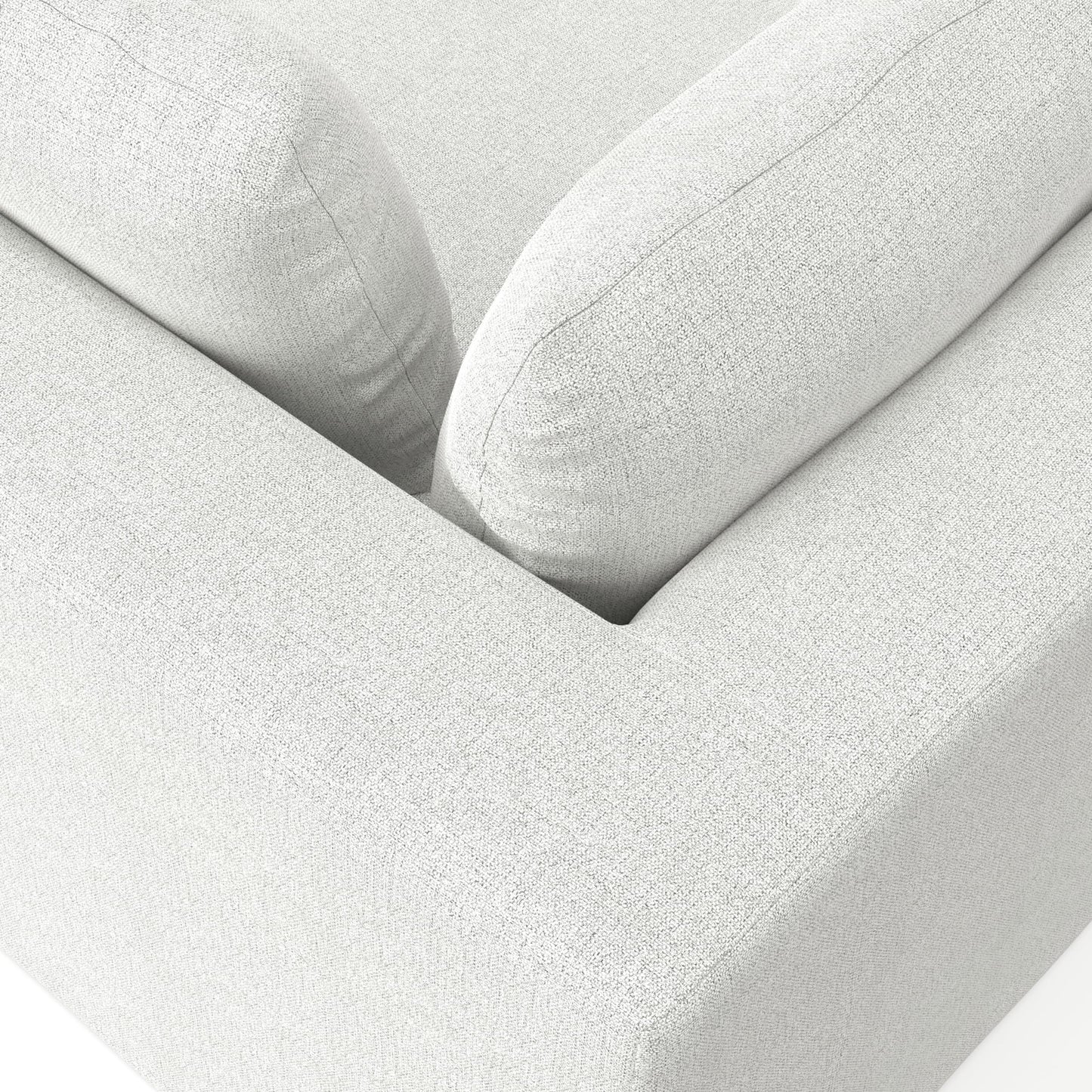 SIMPLIHOME Jasmine Right-Arm Sofa Module in Performance Fabric, Cloud Grey, 44-inches Wide, Handcrafted Contemporary-Style Right-Arm Accent Chair for Living Room