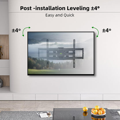 Full Motion TV Wall Mount for Most 37"-84" Flat Screen TV, Swivel or Tilt Wall Bracket with Dual Articulating Arms, for 12"-16" Wood Studs, Max VESA 600x400mm, Load 120 lbs by USX MOUNT