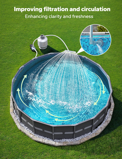 Pool Fountains for Above and In-ground Pools【Original by POOLHACKER】, Adjustable Whale Tail Waterfall Wide Width Pool Sprinkler Fountain for Relaxation & Cooling 10-20 Degrees