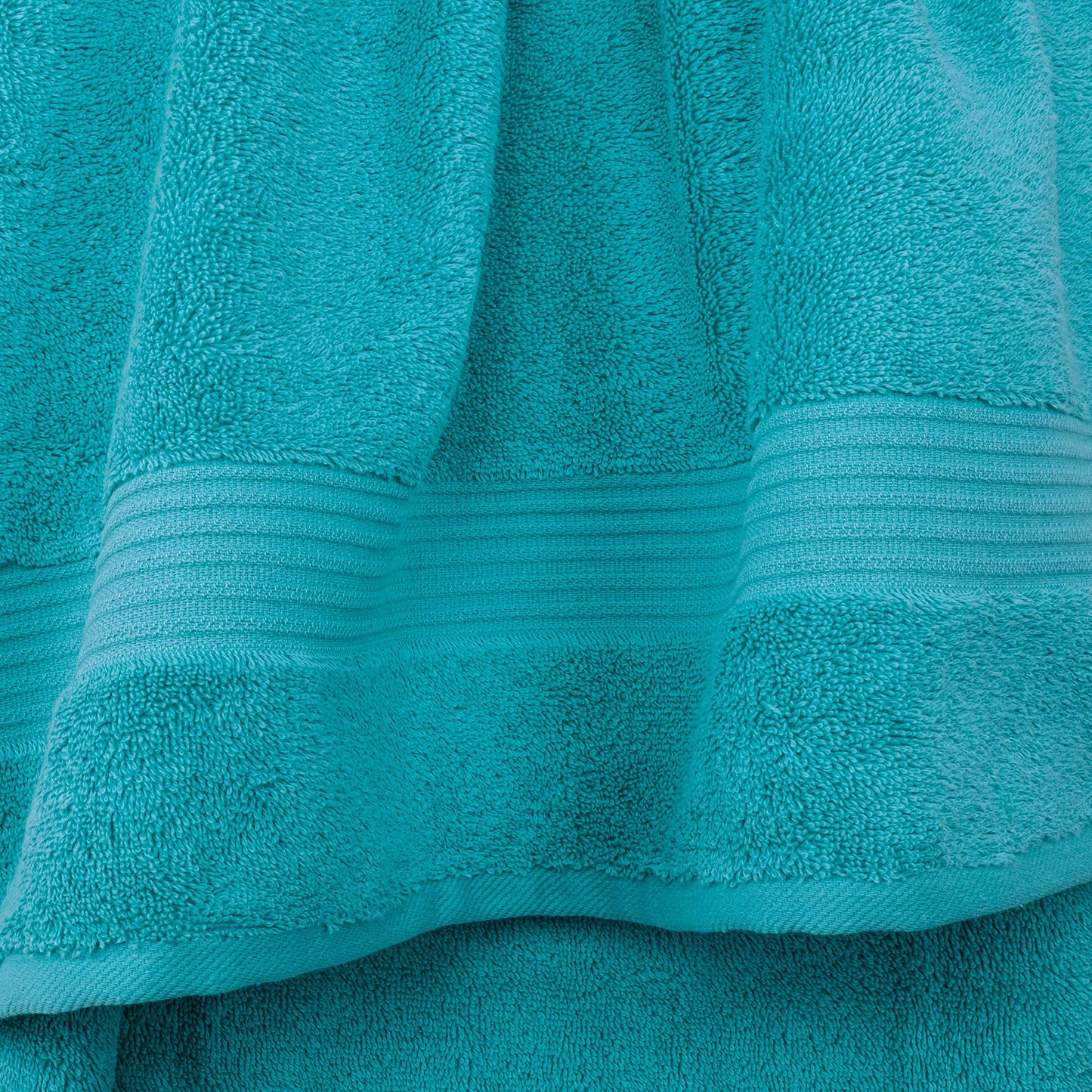 Cotton Paradise 6 Piece Towel Set 100% Cotton Soft Absorbent Turkish Towels for Bathroom 2 Bath Towels 2 Hand Towels 2 Washcloths, Aqua Blue Towel Set