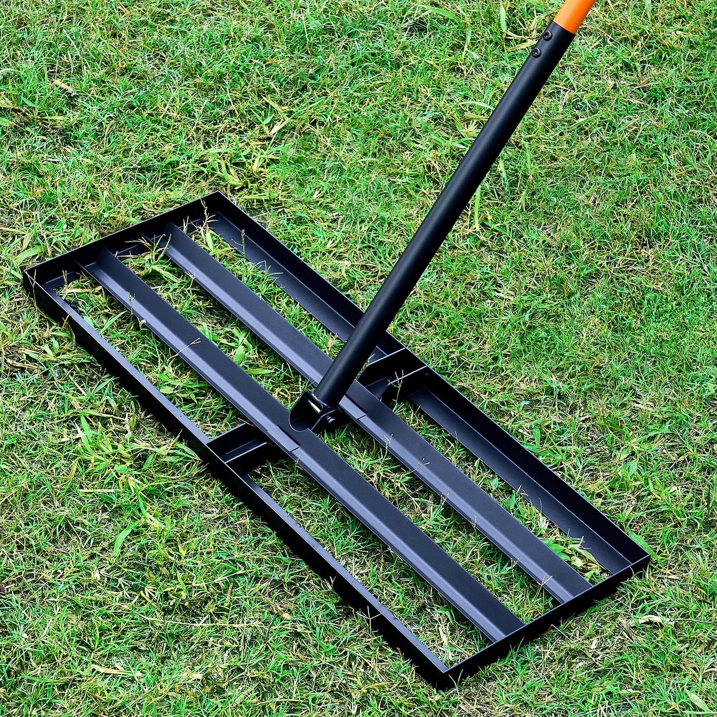 Lawn Leveling Rake, 30x10 with 78" Adjustable Handle, Stainless Steel Leveling Rake, Lawn Care Tool for Backyard, Garden, Golf Course, Farm and Pasture
