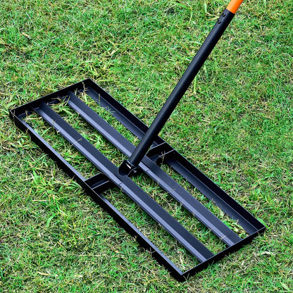 Lawn Leveling Rake, 30x10 with 78" Adjustable Handle, Stainless Steel Leveling Rake, Lawn Care Tool for Backyard, Garden, Golf Course, Farm and Pasture