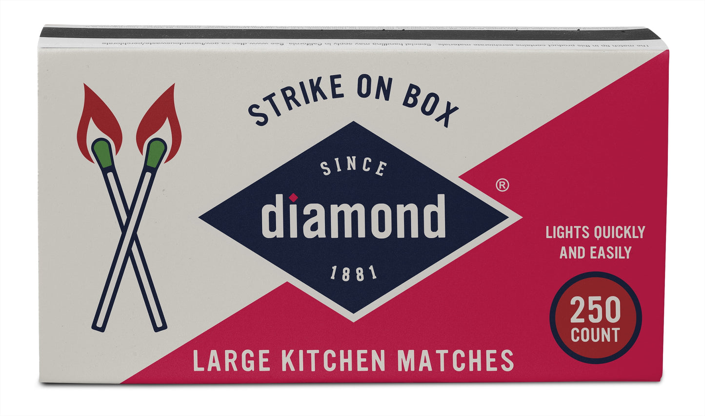 Diamond Tan Kitchen Matches, Large Strike On Box Matches, 250 Ct