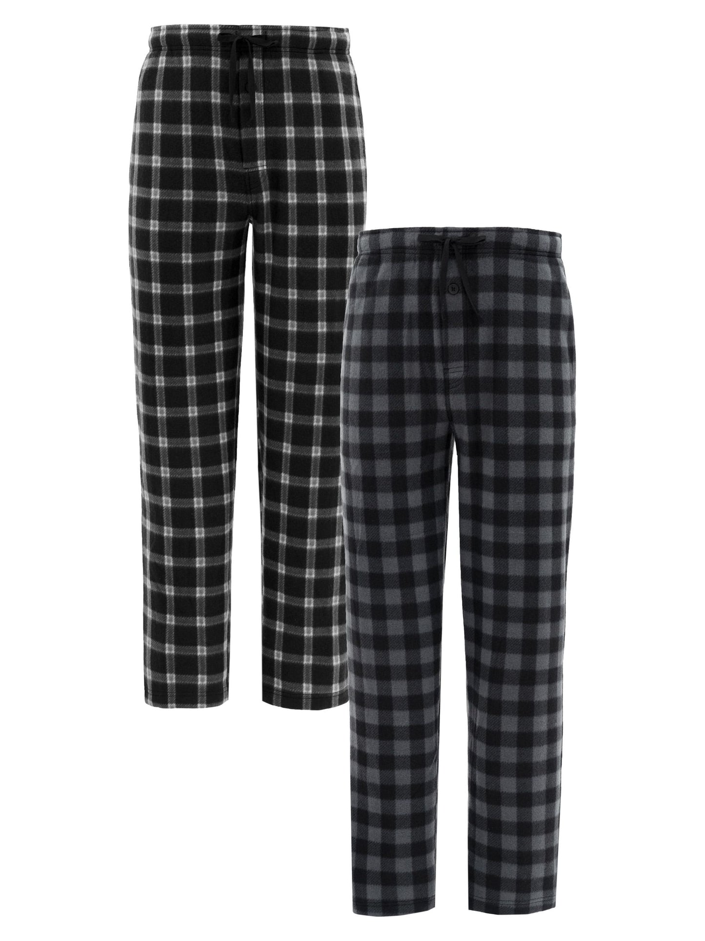 Fruit of the Loom Men's Plaid Fleece Pajama Pant 2-Pack, Sizes S-5XL