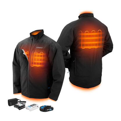 HART 20-Volt Heated Jacket Kit, Black, Male Medium, (1) 1.5Ah Lithium-Ion Battery