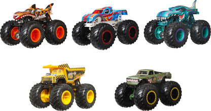 Hot Wheels Monster Trucks Crash Crew, 5-Pack of 1:64 Scale Toy Trucks, 1.82 lb