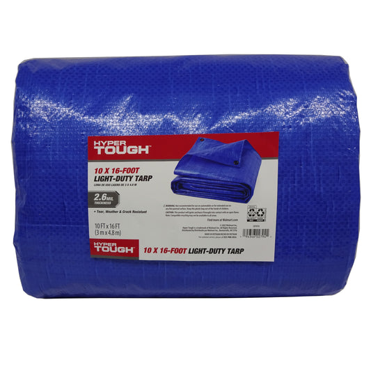 Hyper Tough Weather Resistant Light-Duty 10' x 16' Polyethylene Tarp