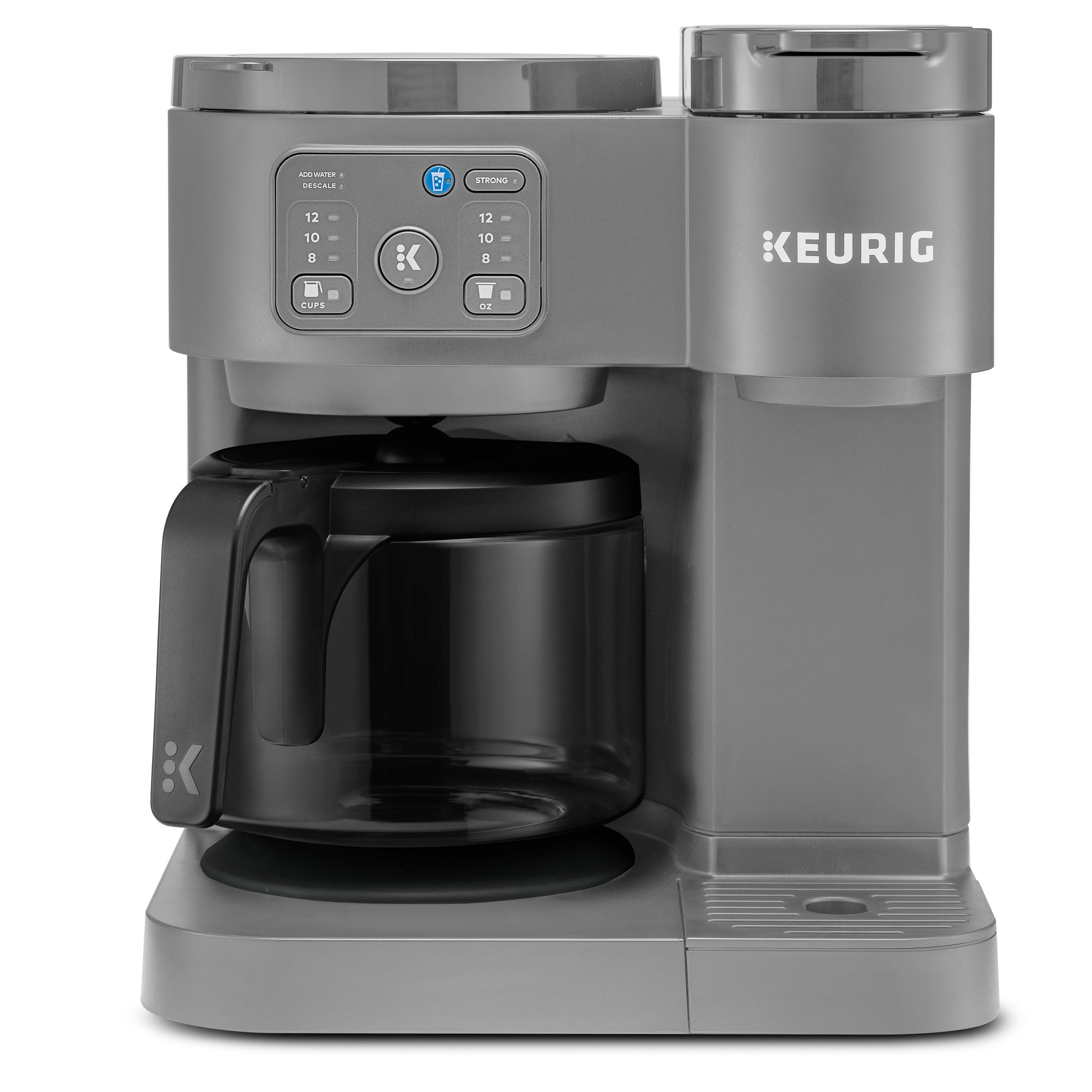 Keurig K-Duo Essentials, Hot & Iced Single-Serve K-Cup Pod Coffee Maker & Carafe,  Moonlight Grey