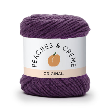 Peaches & Creme Solid 4 Medium Cotton Yarn, Bright Orange 2.5oz/70.9g, 120 Yards