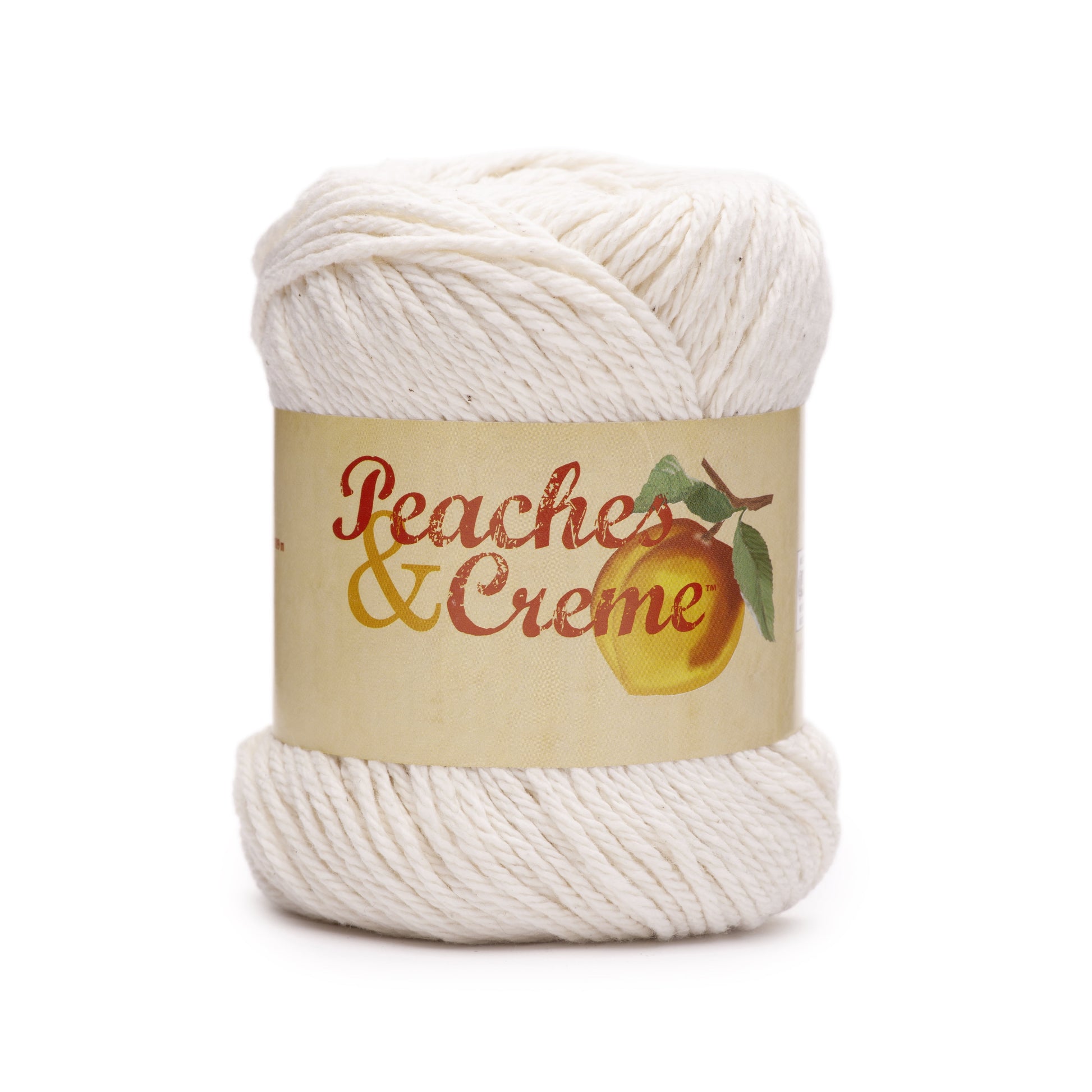 Peaches & Creme Solid 4 Medium Cotton Yarn, Bright Orange 2.5oz/70.9g, 120 Yards