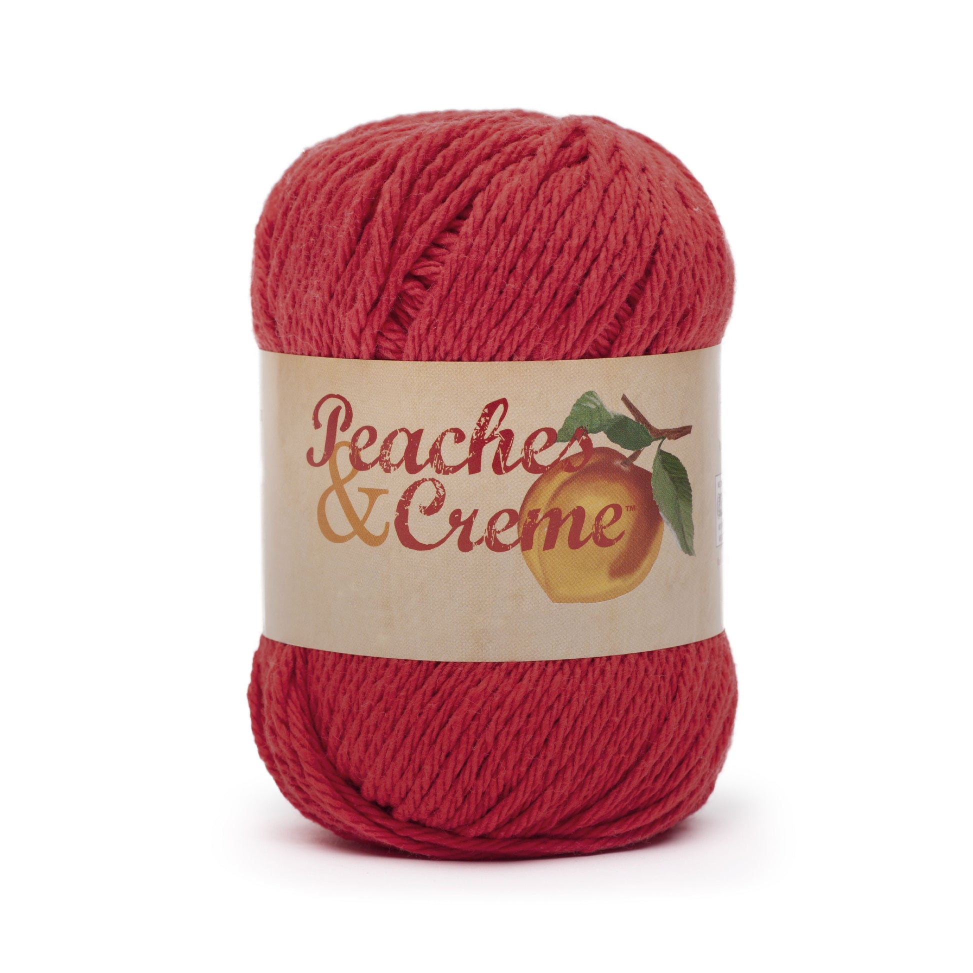 Peaches & Creme Solid 4 Medium Cotton Yarn, Bright Orange 2.5oz/70.9g, 120 Yards