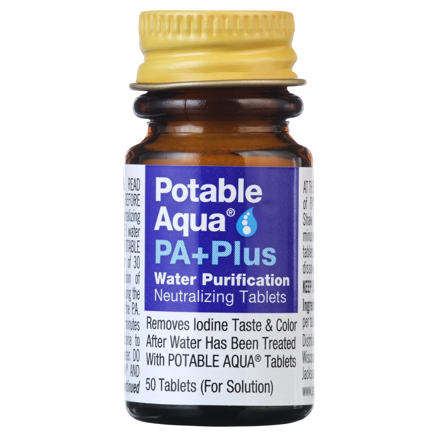 Potable Aqua Water Purification Tablets ,Two 50 Count Bottles