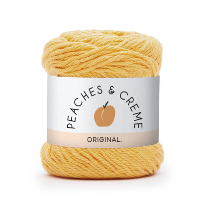 Peaches & Creme Solid 4 Medium Cotton Yarn, Bright Orange 2.5oz/70.9g, 120 Yards