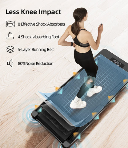 Bifanuo Walking Pad - Under Desk Treadmill, Treadmill for Home/Office, Quiet and Stable Pad with Remote Control LED Display- Ideal for Fitness Enthusiasts