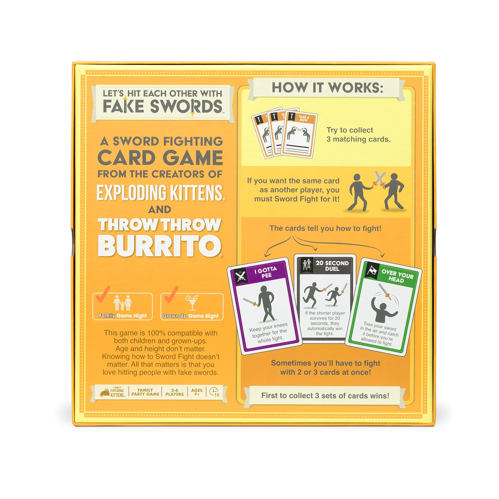 Let's Hit Each Other with Fake Swords Party Game from Exploding Kittens