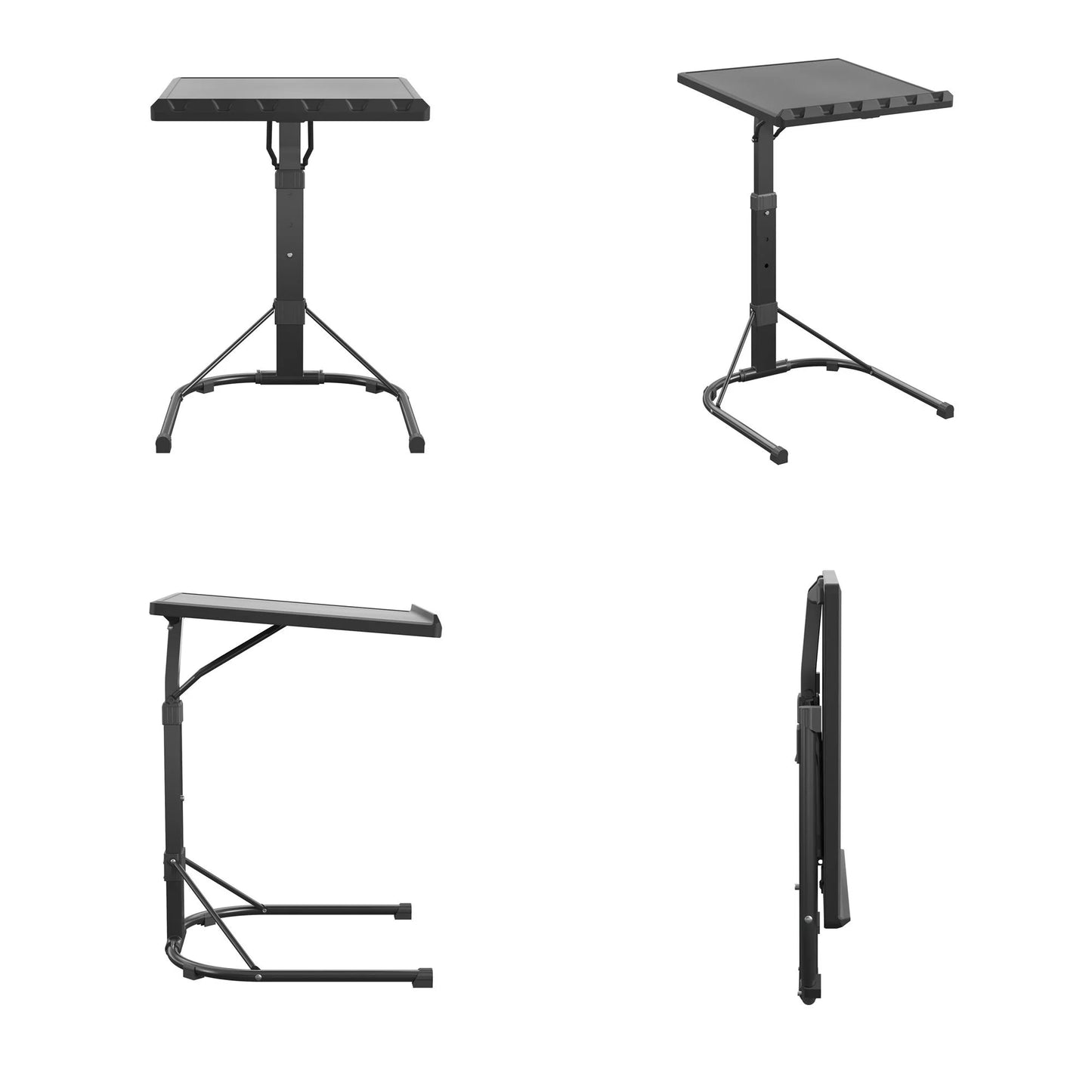 Mainstays Adjustable Folding Table, Black, Recommended for Banquets, Events, Indoor/Outdoor