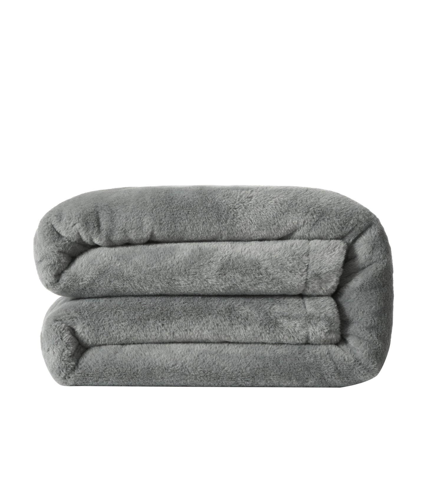 Better Homes & Gardens Cuddle Faux Fur Throw Blanket, Grey, Oversize, All Ages