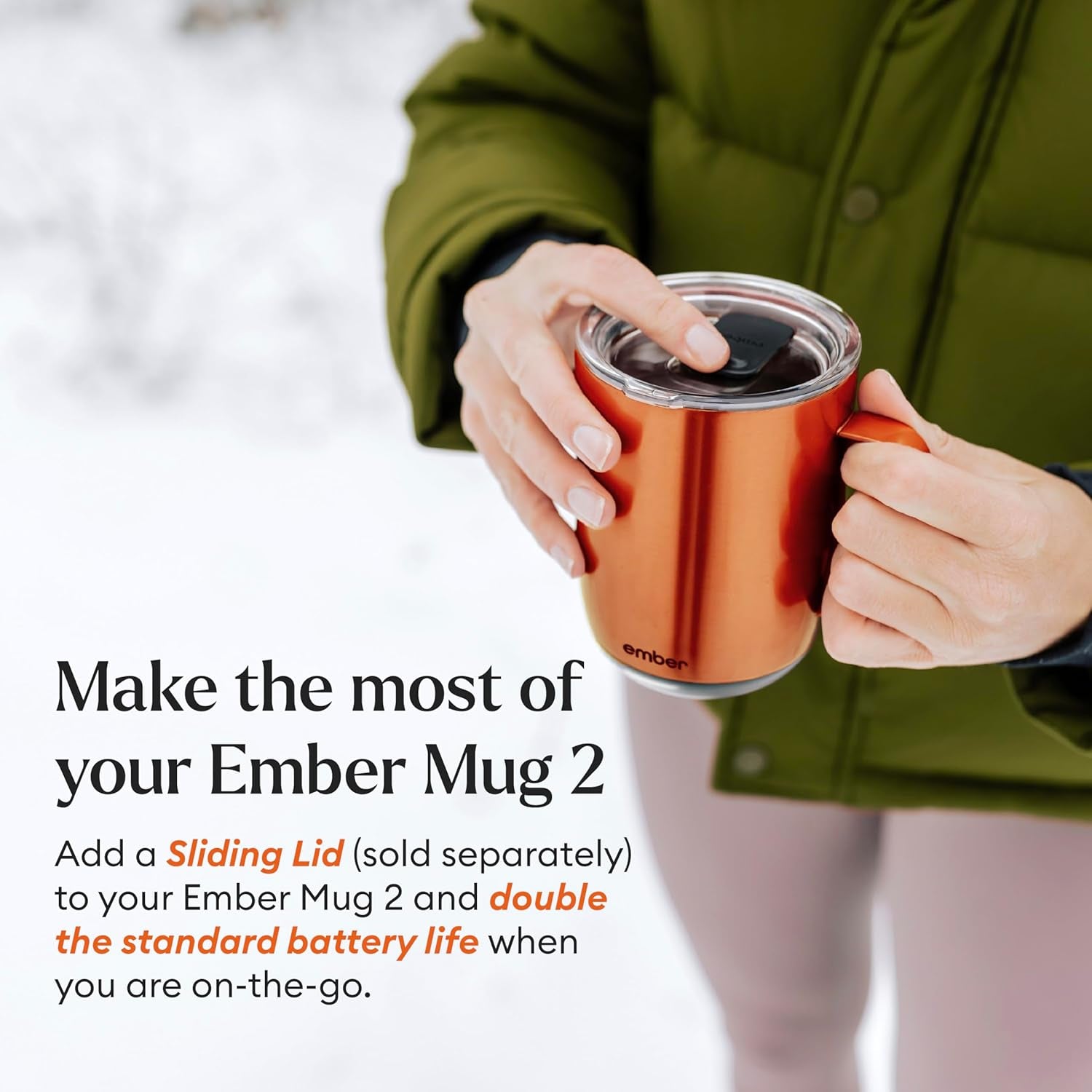 Ember Temperature Control Smart Mug 2, 14 Oz, App-Controlled Heated Coffee Mug with 80 Min Battery Life and Improved Design, Copper