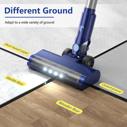 PrettyCare Lightweight Stick Cordless Vacuum Cleaner for Pet Hair Carpet Hard Floor Vacuum Cleaner P1