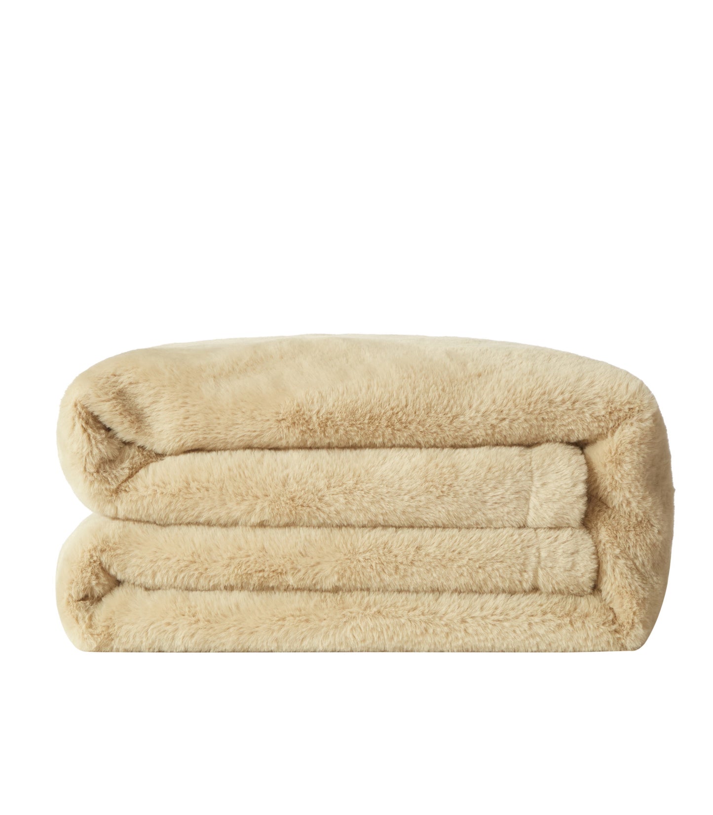 Better Homes & Gardens Cuddle Faux Fur Throw Blanket, Taupe, Oversized, All Ages