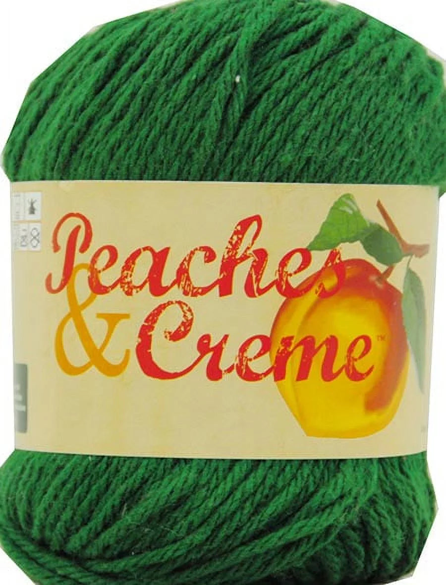 Peaches & Creme Solid 4 Medium Cotton Yarn, Bright Orange 2.5oz/70.9g, 120 Yards