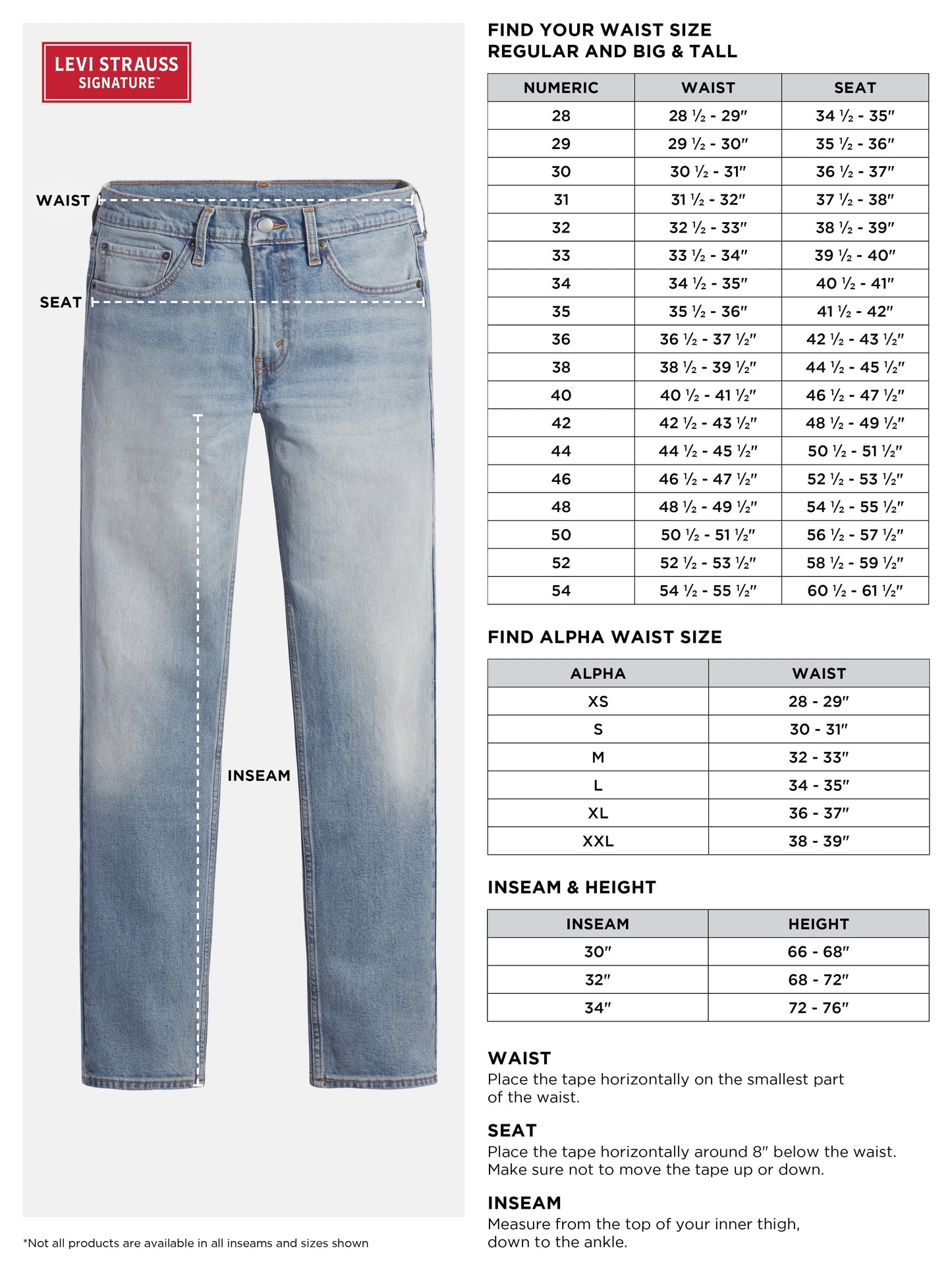 Levi Strauss Signature Men's and Big and Tall Athletic Fit Jeans