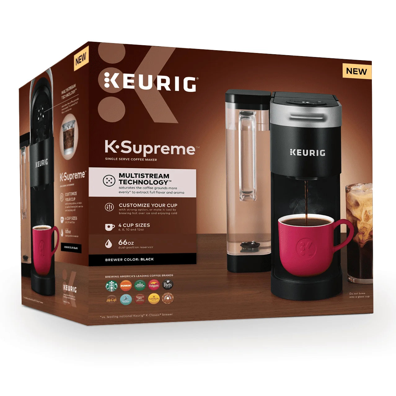 Keurig K-Supreme Single Serve K-Cup Pod Coffee Maker, MultiStream Technology, Black