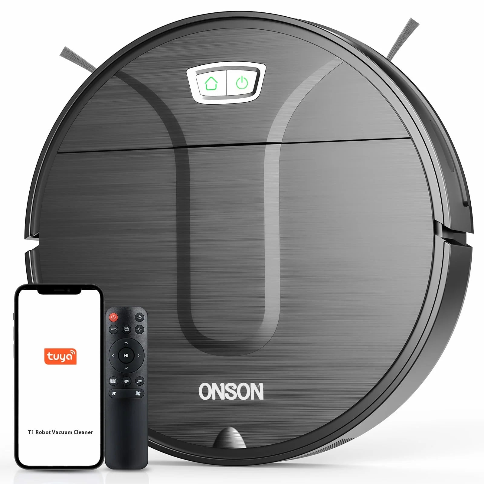 ONSON Robot Vacuum Cleaner, 3500Pa Vacuum Cleaner with Schedule, App//Wi-Fi/Alexa, Slim, Ideal for Hard Floor, Pet Hair