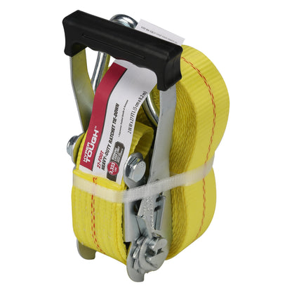 Hyper Tough Brand 2”x27" Tie down Straps with over Size  Ratchet Handle 3333lbs, Work Load with DJ-Hooks Single Pack