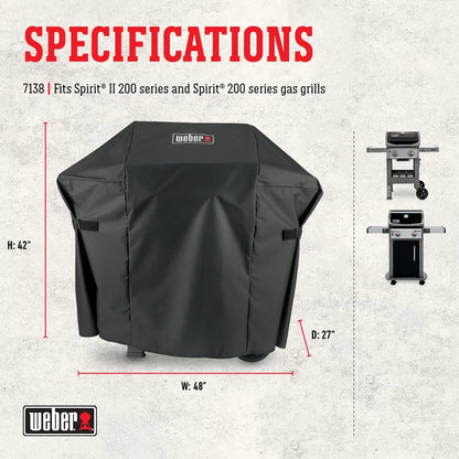 Weber Spirit II 200 Series Premium Black Grill Cover